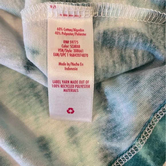 Justice Green Tie-dye Short Sleeve Tee T-shirt With Sequines Size XL (16/18) NWT - Picture 5 of 6